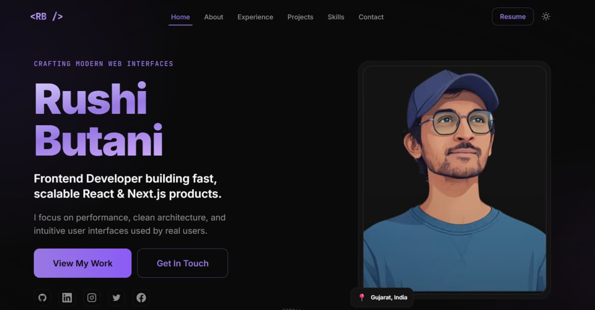 Personal Portfolio Website preview